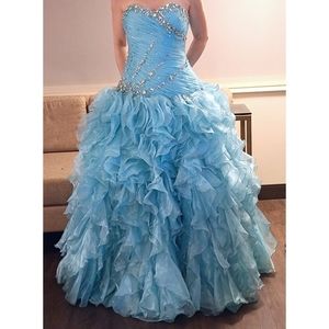 NWT Dancing Queen Strapless Embellished Ball Gown